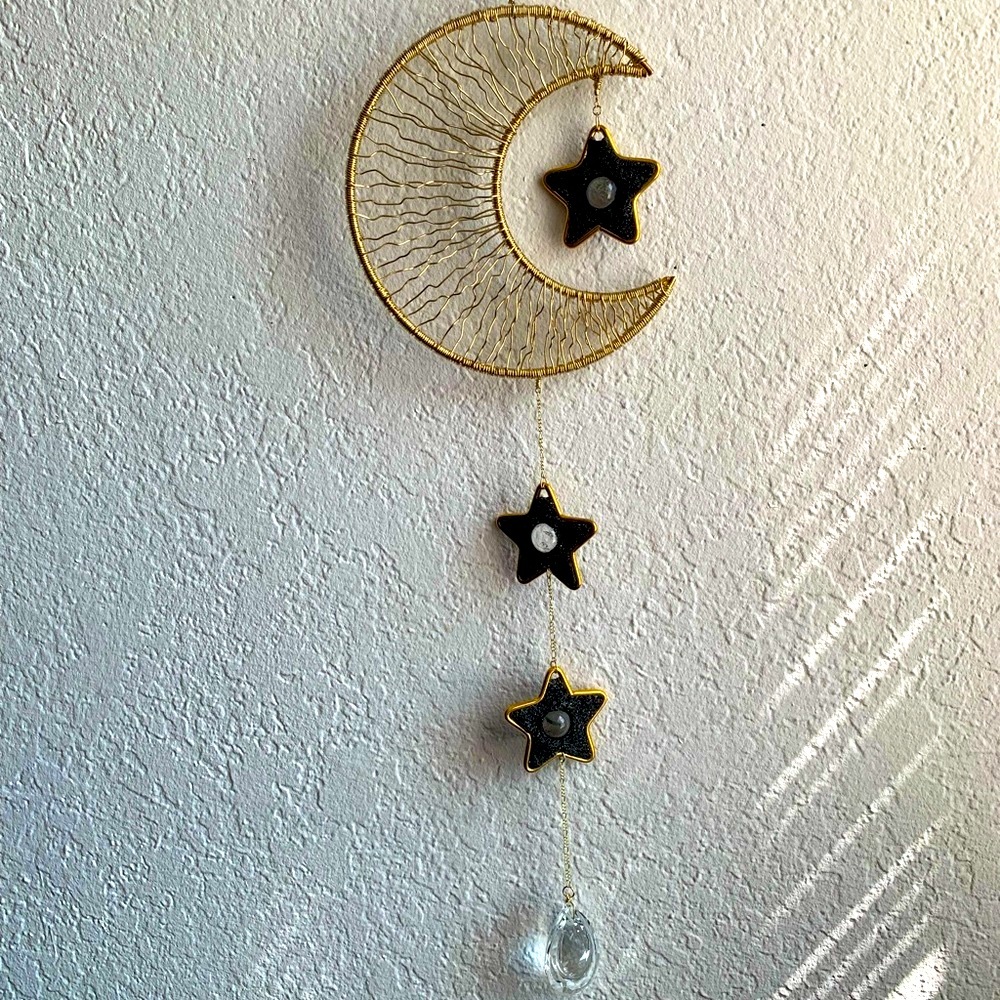Mystical Cresent Moon and Star Suncatcher